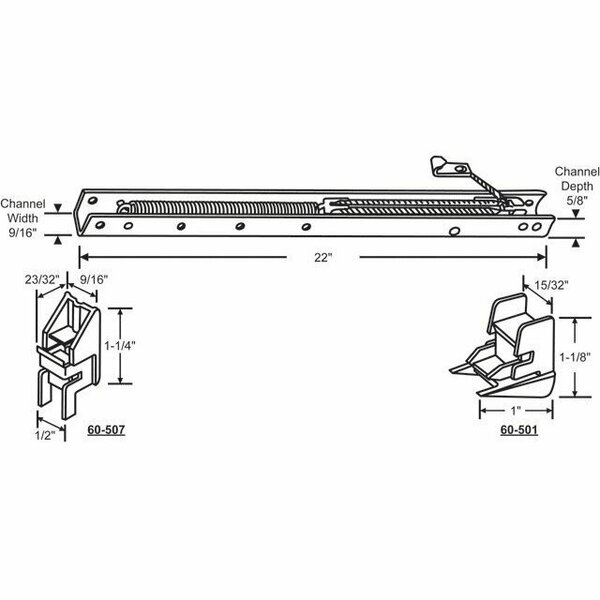 Strybuc 22in Window Channel Balance 60-213-1